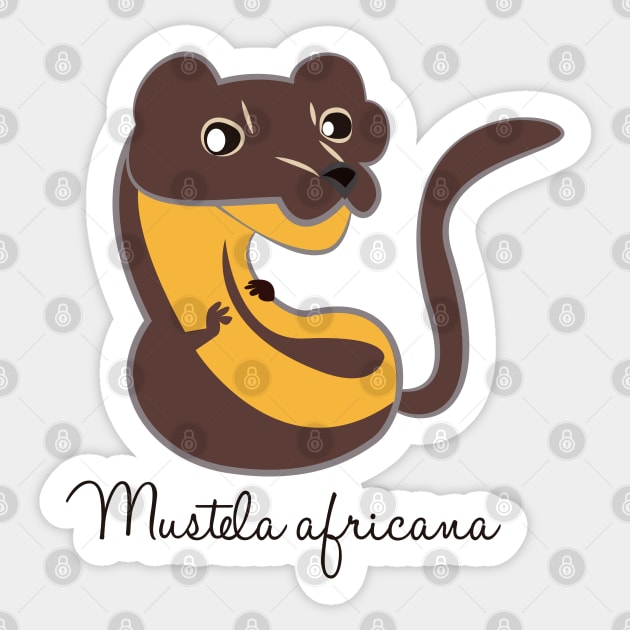 Amazonian weasel Sticker by belettelepink